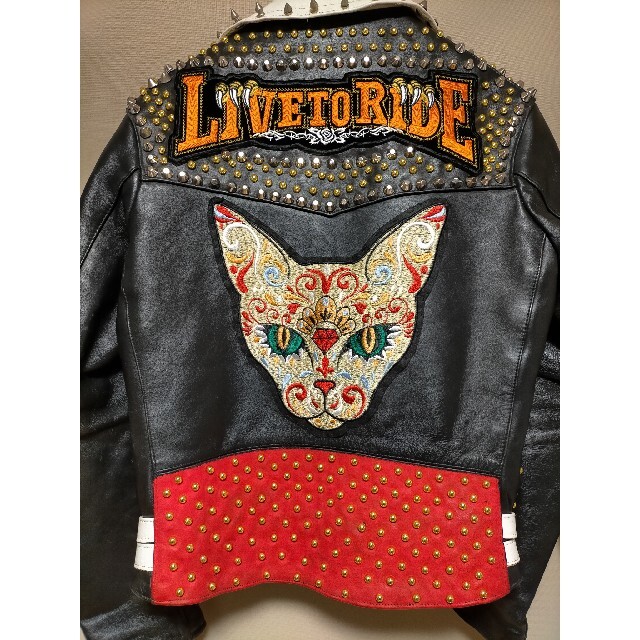 ス*ワ様 ヴィンテージukライダースルイスレザーハイウェイマン666鋲