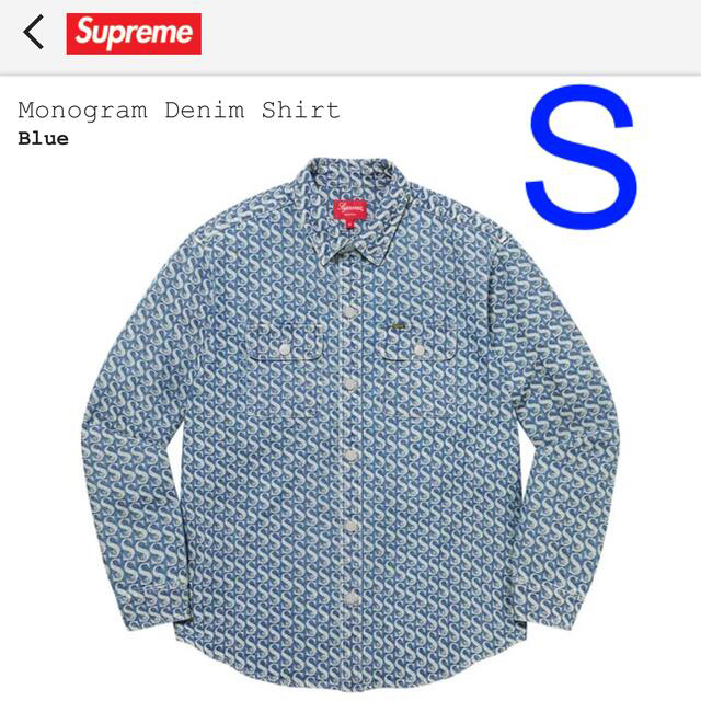 Supreme - Supreme Monogram Denim Shirt Blue Sサイズの通販 by Kaz's