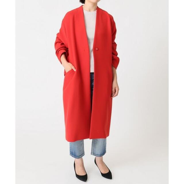 IENA - 新品 IENA Pe/R接結ノーカラーコート チェスターコートの通販