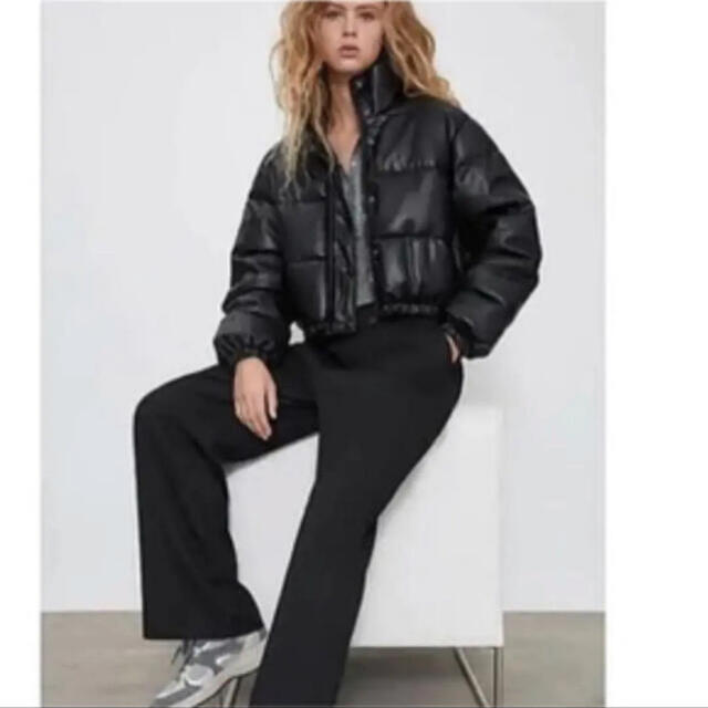 ZARA - ZARA レザーダウンジャケットの通販 by みっちゃん's shop