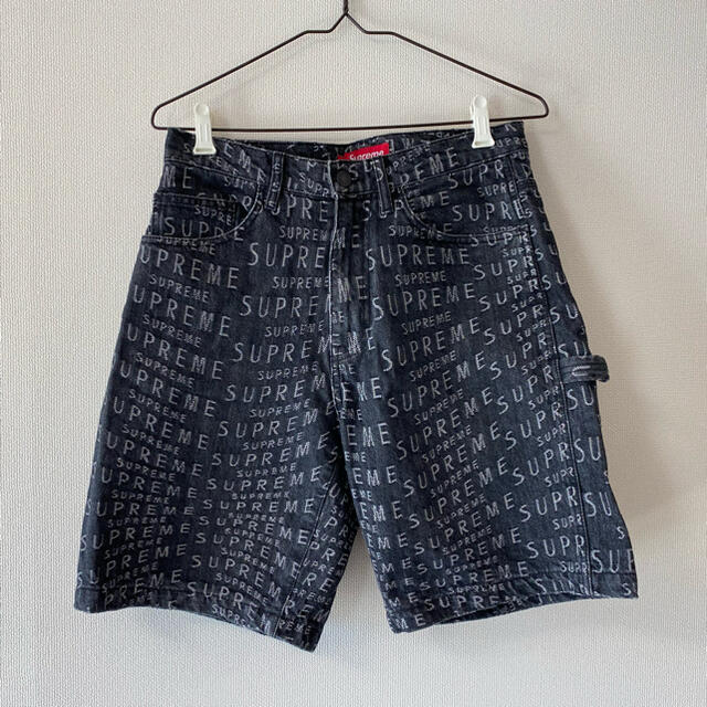 22ss！シュプリーム［ショートパンツ］デニム ジャガード 総柄 ロゴ