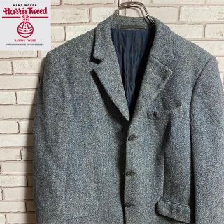 Harris Tweed - 90s 古着 ハリスツイード テーラードジャケット くるみ