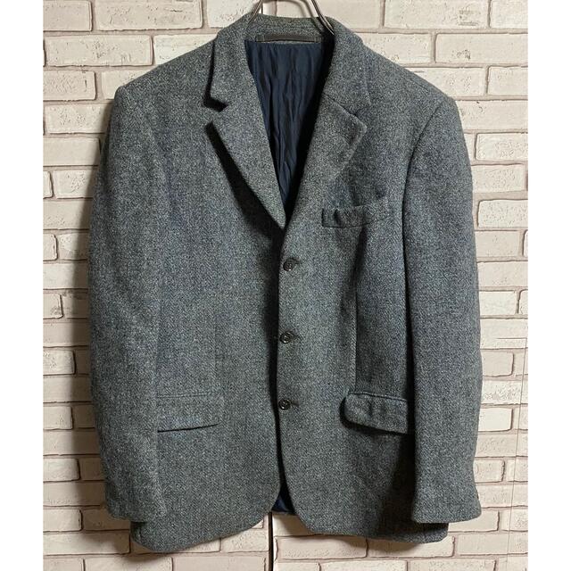 Harris Tweed - 90s 古着 ハリスツイード テーラードジャケット くるみ