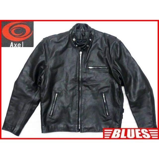 Axel レザーライダース ジャケット メンズ XXXL 黒 シングル 本革の