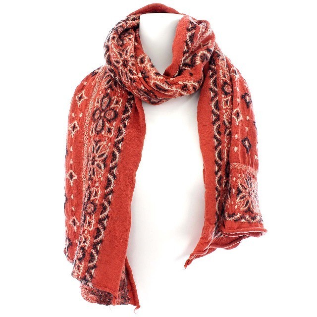 KAPITAL - キャピタル ストール 縮絨ウール バンダナ柄 ペイズリー