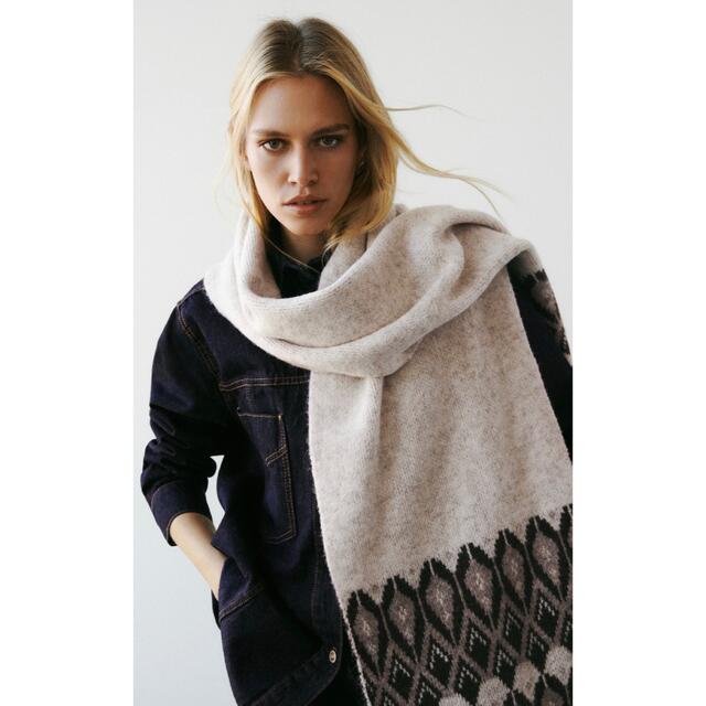 ZARA - ZARA ニット スカーフ マフラーの通販 by nanana｜ザラならラクマ