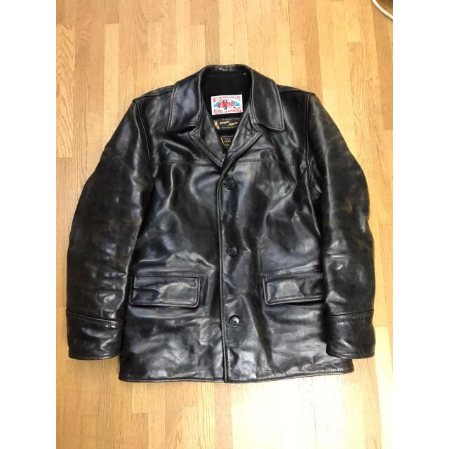 AERO LEATHER エアロレザー レザージャケット カーコート 馬革 36の