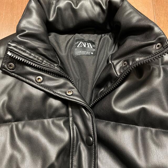 ZARA - ZARA フェイクレザーパフジャケット XS コート ブルゾン ダウン