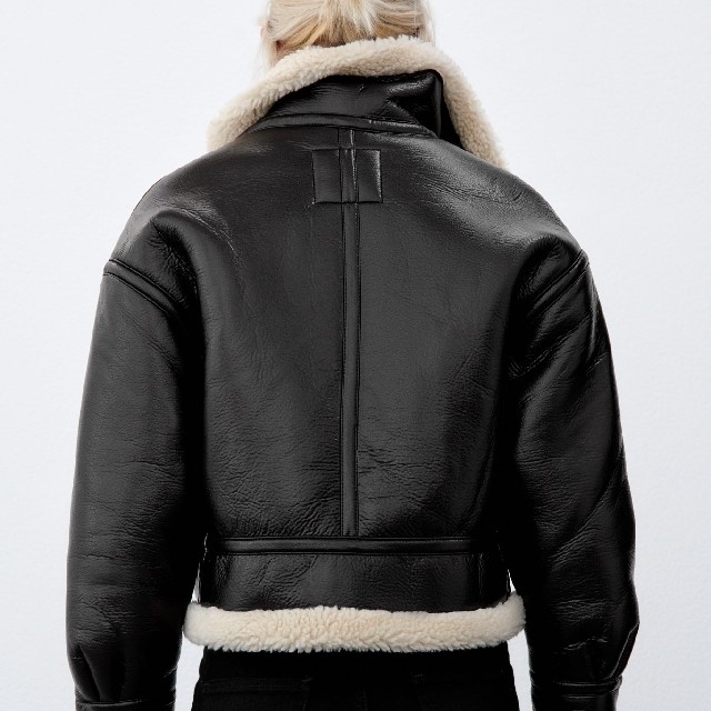 ZARA - 【完売品】ZARA ボア&フェイクレザージャケット Lサイズ