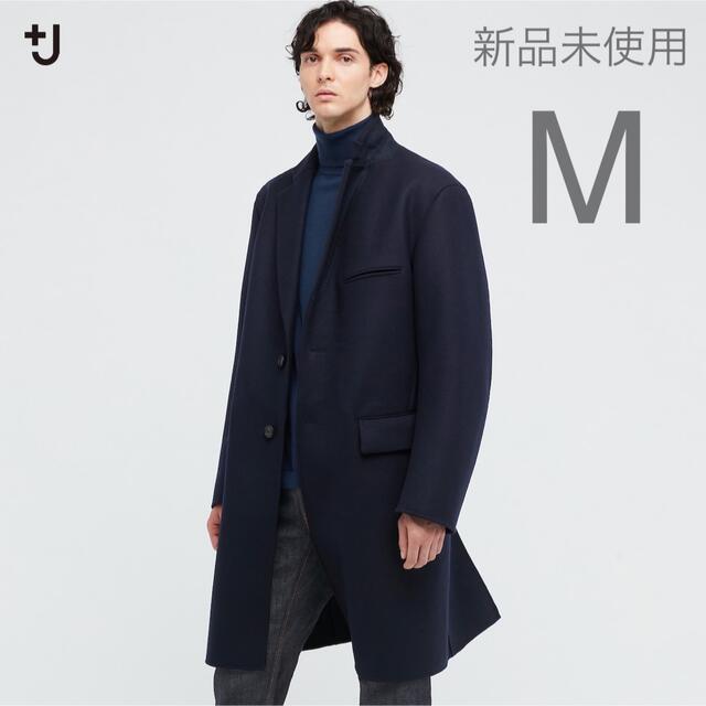 UNIQLO - 【新品】＋J ウールブレンド チェスターコート ネイビー Mの