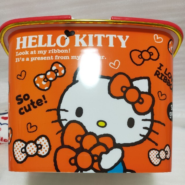 ハローキティ - サンリオ キティ 小物入れ バケット カゴ 持ち手付の