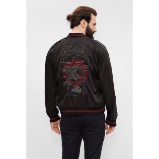 Diesel スカジャン バーガンディ/ブラック ディーゼル スカジャン