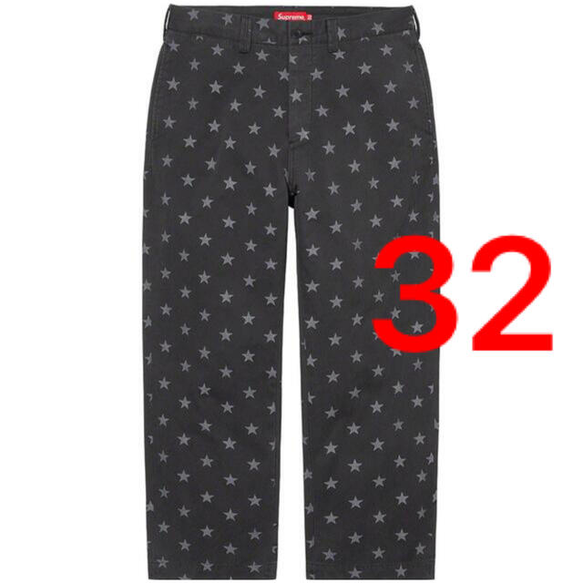 Supreme - 32 Supreme Chino Pant Black Starsの通販 by さーちゃん