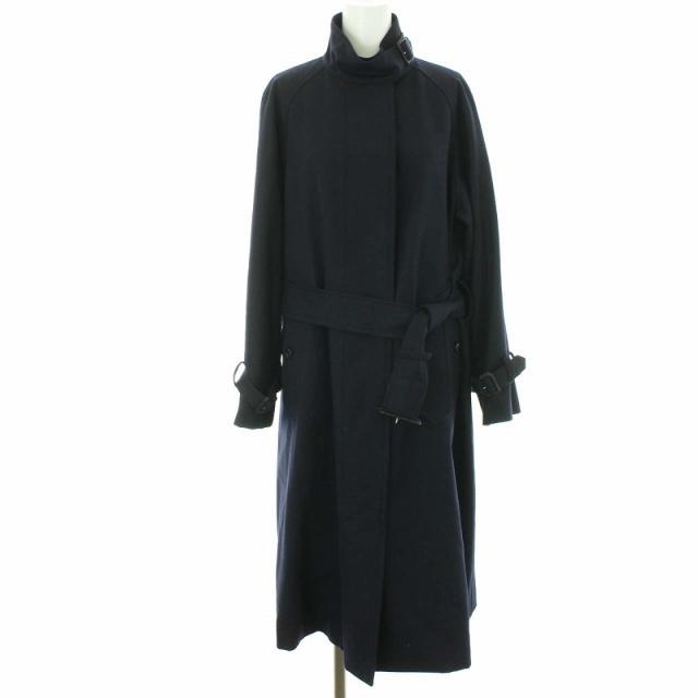 マーガレットハウエル 販売 ウールサージスタンドカラーコート ロング