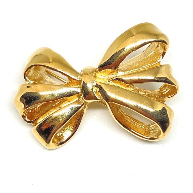 GIVENCHY ジバンシィ リボン ブローチ ゴールド 1-20