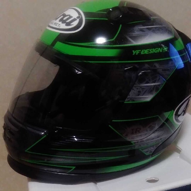 Arai Kawasaki フルフェイスヘルメット 黒/緑 ラパイド IR Arai