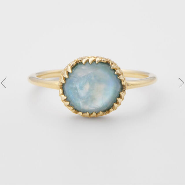 agete - アガット K10 トリプレット グリーン リング 11号 箱、販売