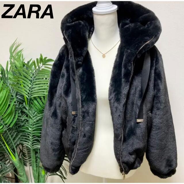 ZARA - ZARA フェイクファー パーカー XSの通販 by D.M.SHOP｜ザラなら