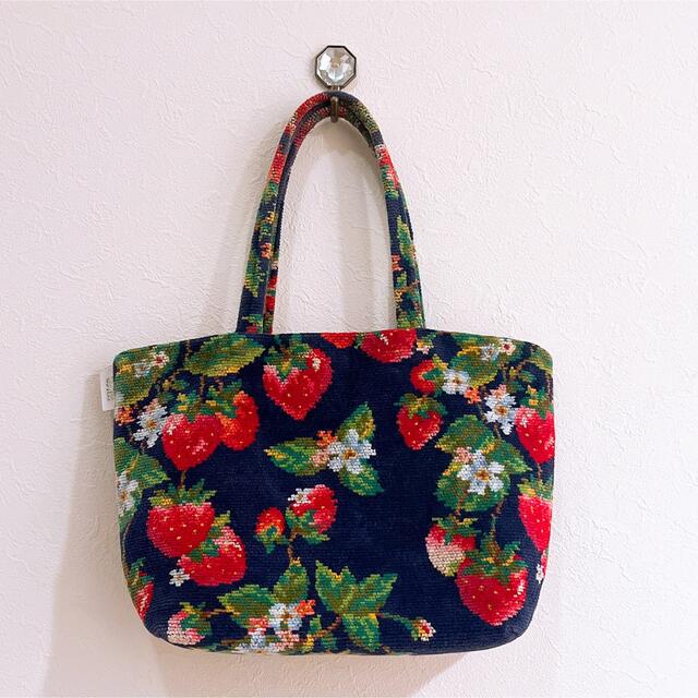 FEILER - フェイラー ストロベリーフィールド トートバッグ ネイビーの