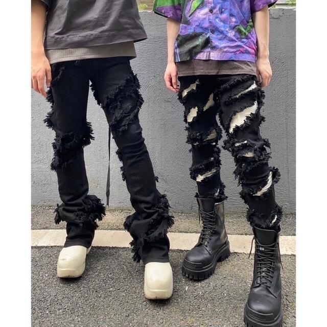 Rick Owens - 希少品 rick owens デストロイデニム 21awの通販 by 3