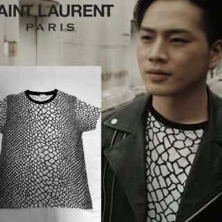 SAINT LAURENT - サンローラン クロコダイルプリント Tシャツ 登坂広臣
