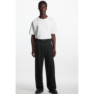 COS - Cos ワイドスラックス ワイドレッグプリーツウールパンツの通販