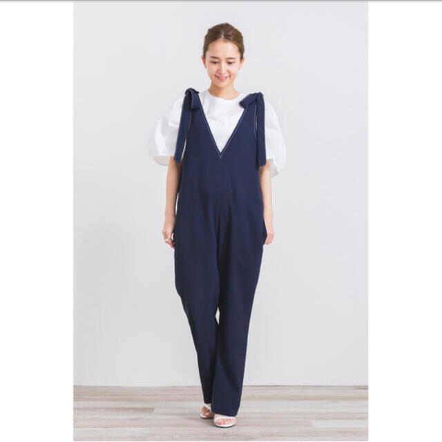 yori トリアセリボンサロペット ネイビー 34