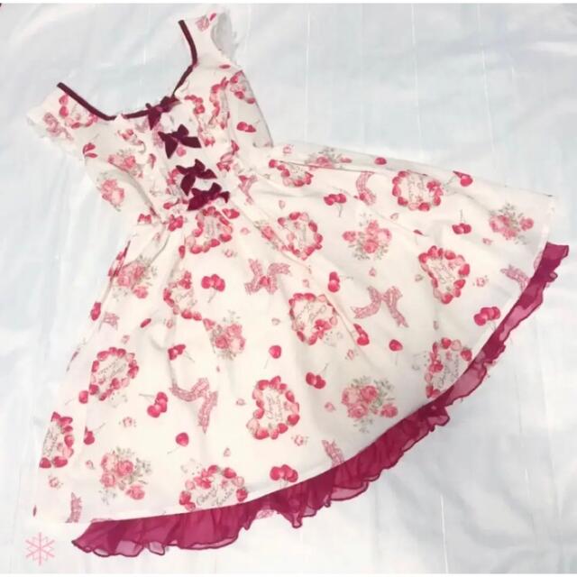 LIZ LISA - 【完売品 未使用】LIZLISA テリア チェリー柄 ジャンスカ