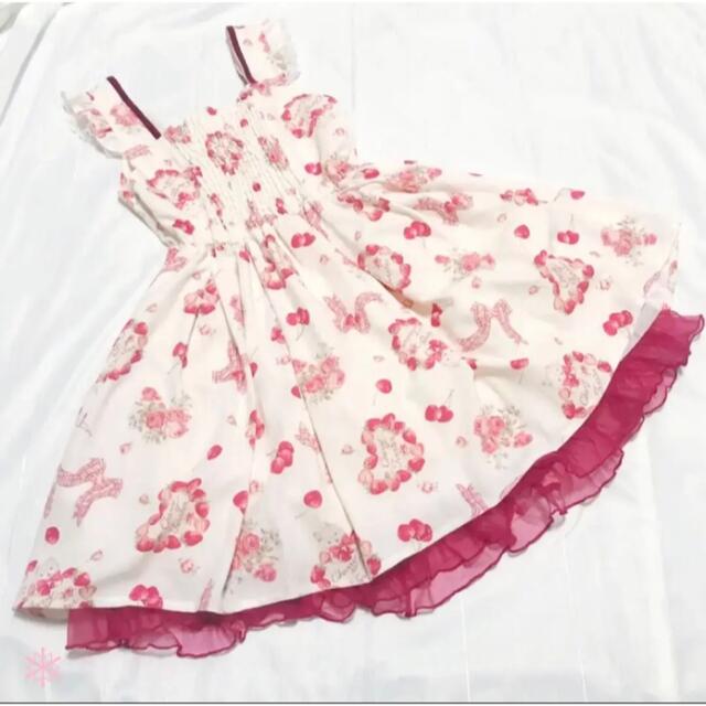 LIZ LISA - 【完売品 未使用】LIZLISA テリア チェリー柄 ジャンスカ