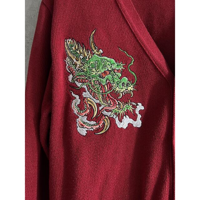 WACKO MARIA - WACKO MARIA 虎 龍 刺繍 黒 カーディガン TIM LEHI の