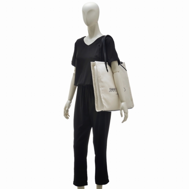 JIMMY CHOO - JIMMY CHOO トートバッグ キャンバス LOGO TOTEの通販 by