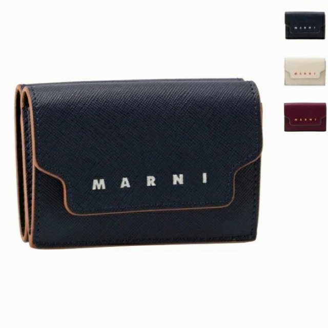 MARNI - MARNI 財布 三つ折り ミニ財布 サフィアーノレザーの通販 by