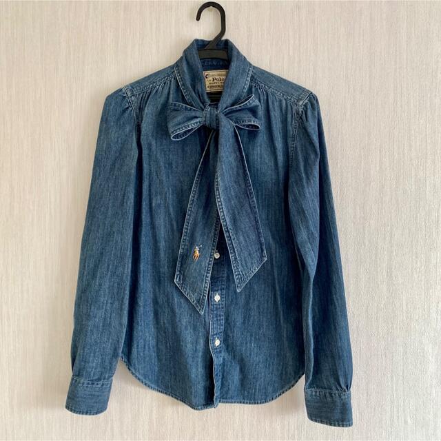 POLO RALPH LAUREN - 美品POLORALPHLAURENリボンデニムシャツ の通販