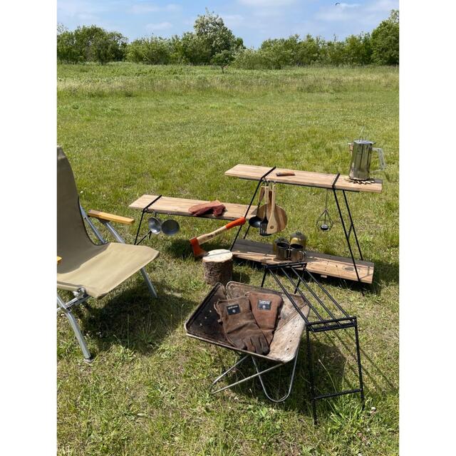 吊り下げ3段シェルフ70 アンティークウッド アイアンラック/アイアン