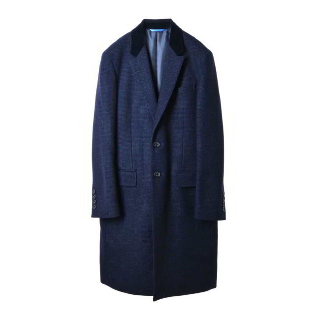 LANVIN en Bleu - LANVIN en Bleu シルク混 ウール チェスター コート