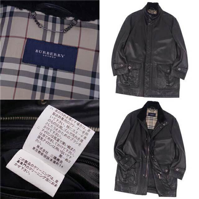 BURBERRY - バーバリー ロンドン レザージャケット 襟ファー ブルゾン