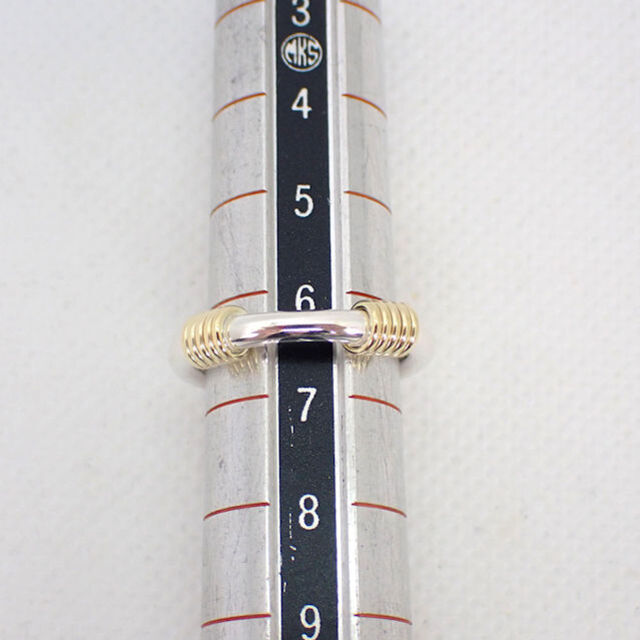 Tiffany & Co. - ティファニー SV925/750 ダブルコイル リング 9.5号