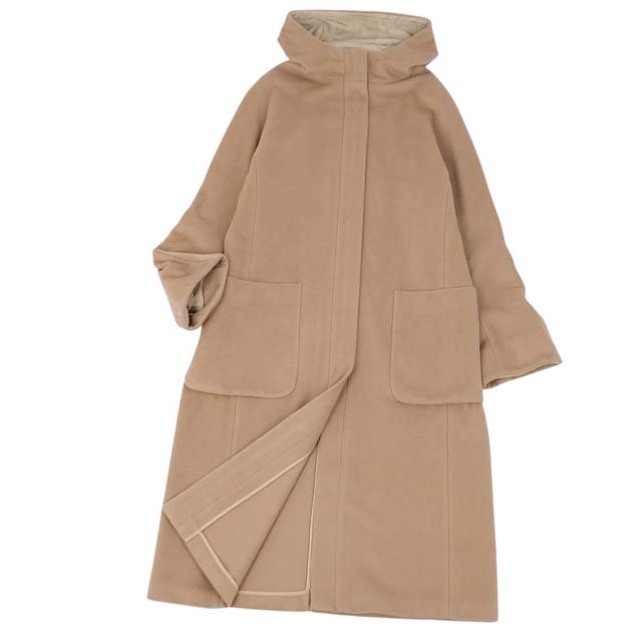 Max Mara - マックスマーラ フード付き ロングコート ウール カシミヤ
