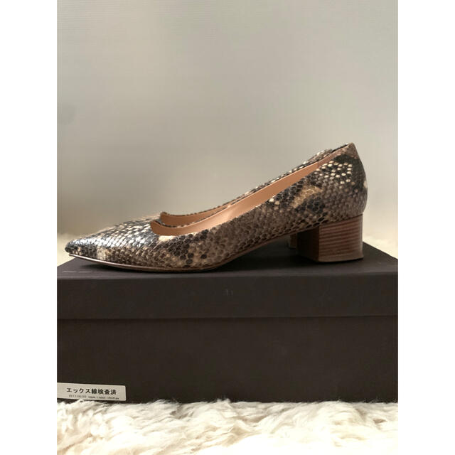 ペリーコ□パイソン 柄 パンプス 37ハーフ パンプス PELLICO ペリーコ