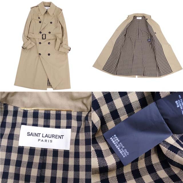 SAINT LAURENT - サンローラン パリ トレンチコート ギャバジン