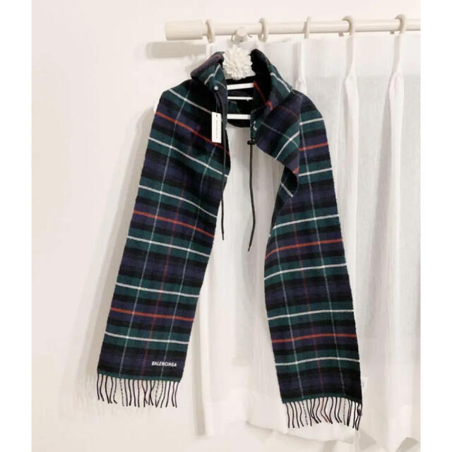 BALENCIAGA - バレンシアガ BALENCIAGA フード付きチェックマフラー