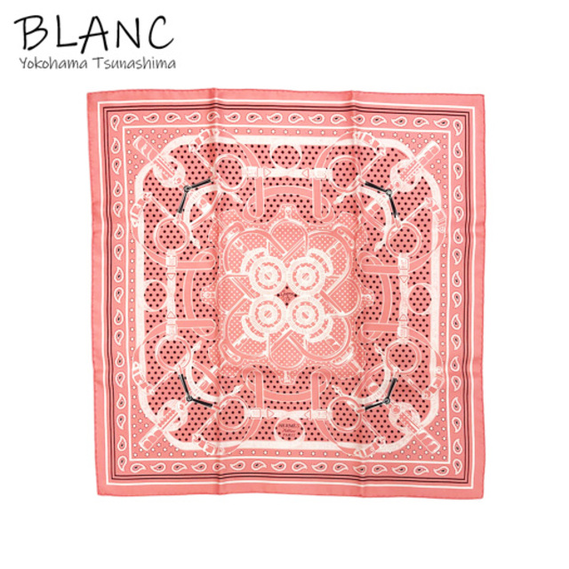 HERMES - エルメス カレ 55 スカーフ エプロンドール シルク ピンクの