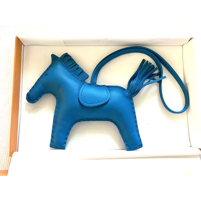 エルメス♡ロデオチャームMMブルーザンジバル単色ロデオ