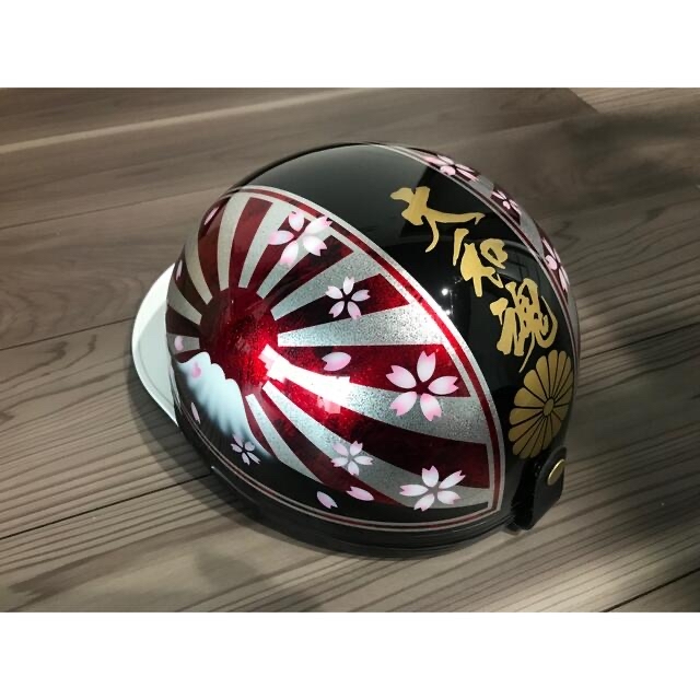 富士日章 コルク半 ヘルメット 旧車會 暴走族 三段シート ロケット