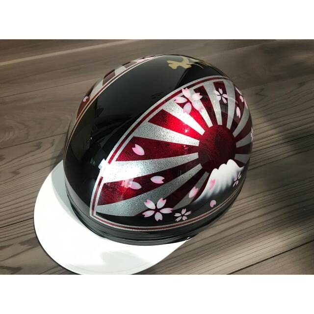 富士日章 コルク半 ヘルメット 旧車會 暴走族 三段シート ロケット