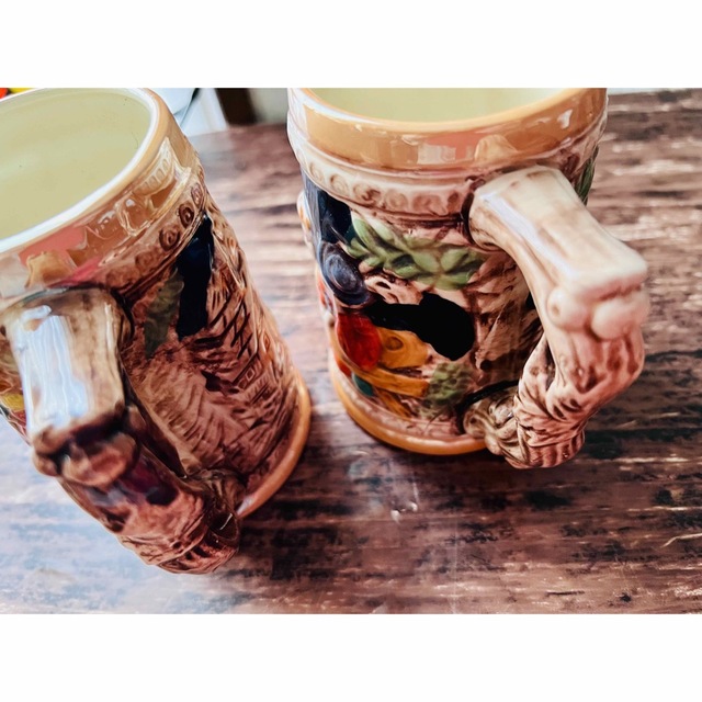 ドイツ ビア ジョッキ マグ カップ 2個 セット ハンドメイド ②の通販