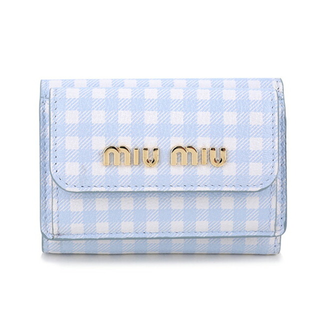 MIU MIU - 新品 ミュウミュウ MIU MIU 3つ折り財布 マドラス ヴィシー