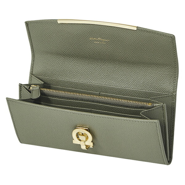 FERRAGAMO - 新品 フェラガモ FERRAGAMO 長財布 長ウォレット オリーブ