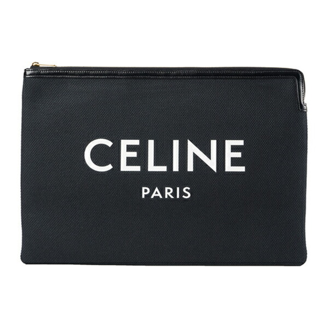 CELINE - 新品 セリーヌ CELINE クラッチバッグ コットン/レザー