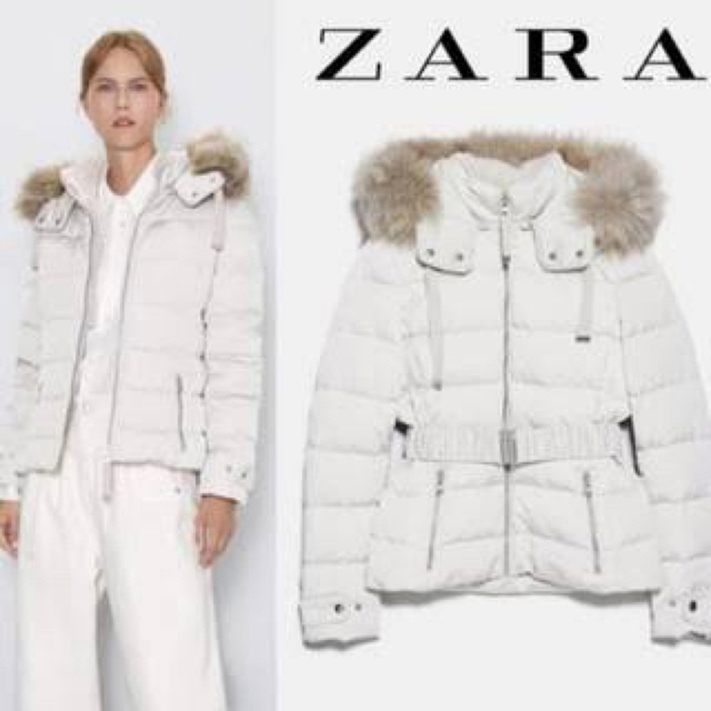 ZARA - ZARA ベルト付きダウンコートの通販 by mimi's shop｜ザラなら